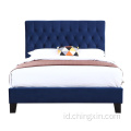 Tempat Tidur Grosir Gaya Modern KD Berlapis Tempat Tidur Lembut Furnitur Kamar Tidur